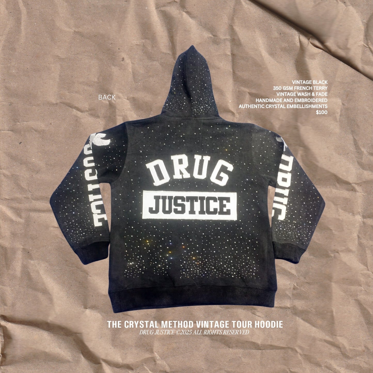 THE CRYSTAL METHOD VINTAGE TOUR HOODIE