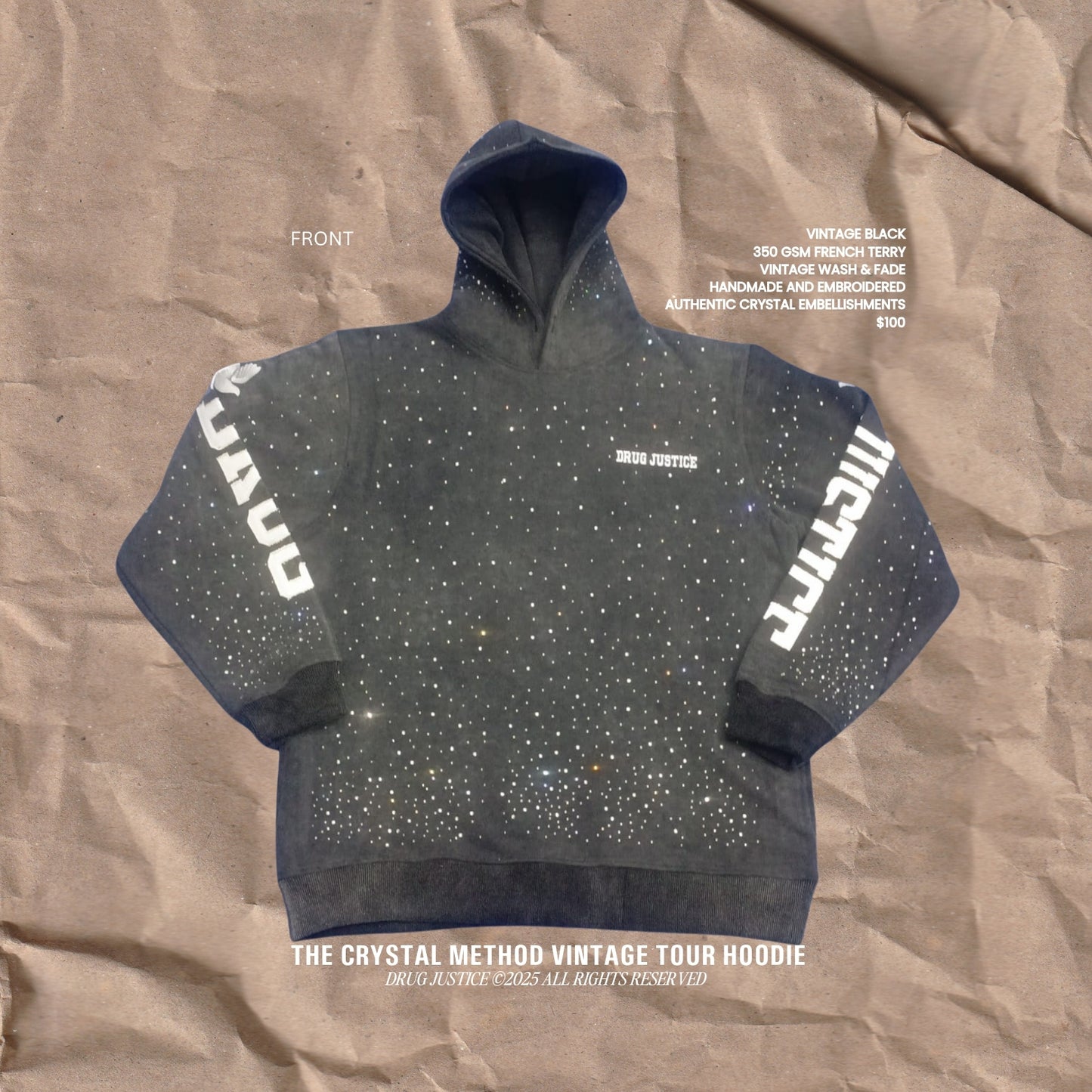 THE CRYSTAL METHOD VINTAGE TOUR HOODIE